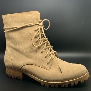 Splendid Taupe Suede Combat Boots | Size 9.
